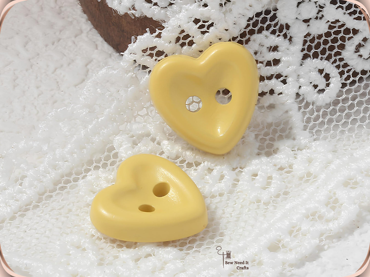 20 Pcs Macaron Heart Shaped Buttons for Sewing — Pastel Colors, 3 Sizes 12.5mm, 15mm, 18mm