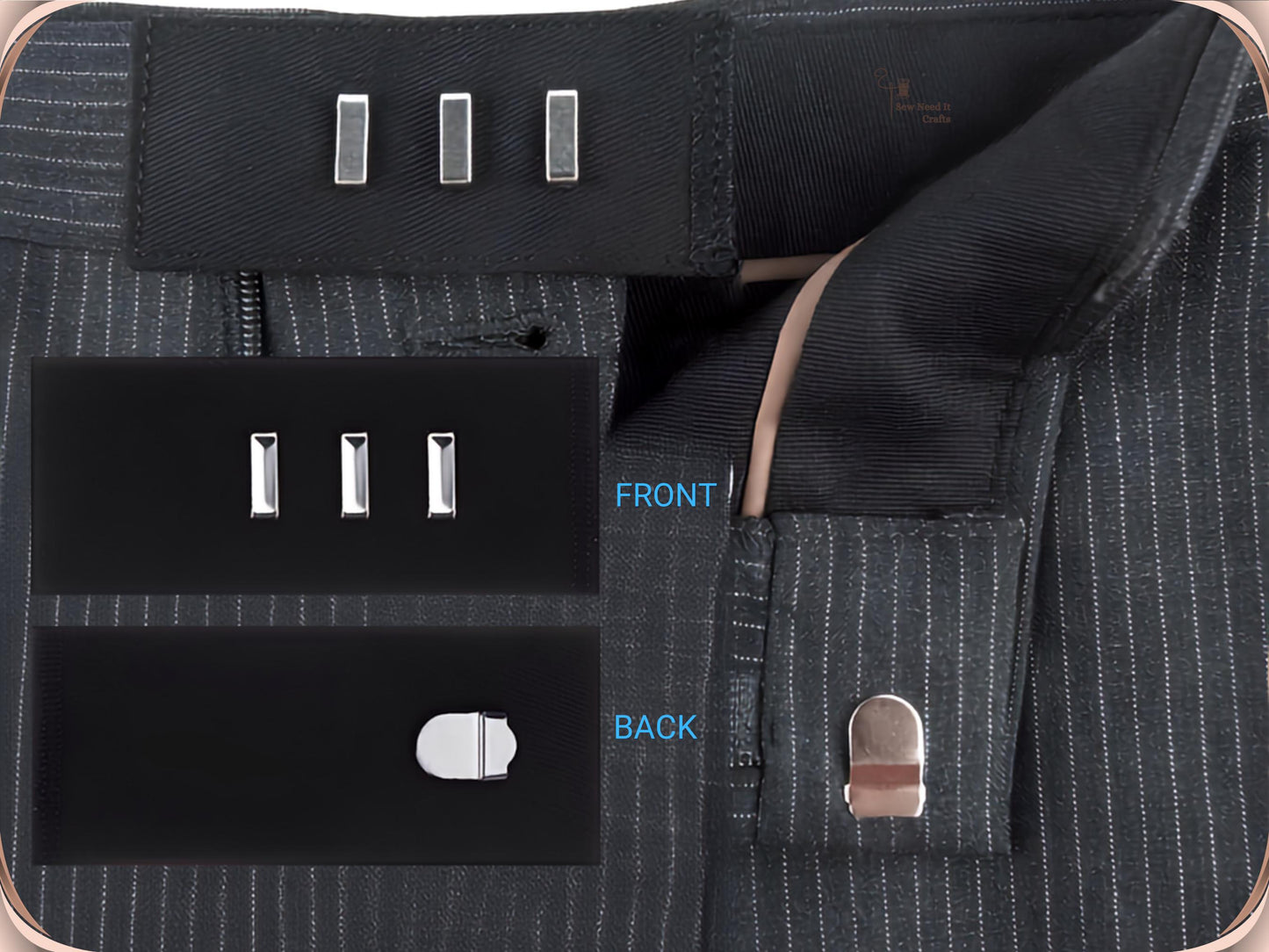 No Sew Pants Waist Extenders, Waistband Extender, Belt Extender, Waistband Adjuster, Button Extender For Jeans, Maternity Jeans Extender