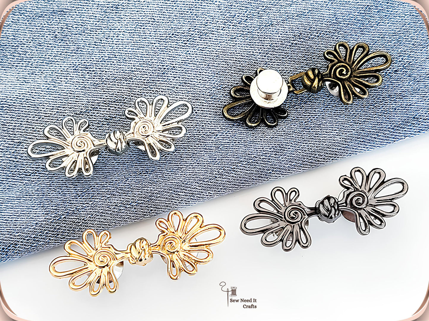 Spiral Daisy Waist Cinch Clip - No-Sew Waistband Tightener