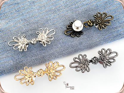 Spiral Daisy Waist Cinch Clip - No-Sew Waistband Tightener