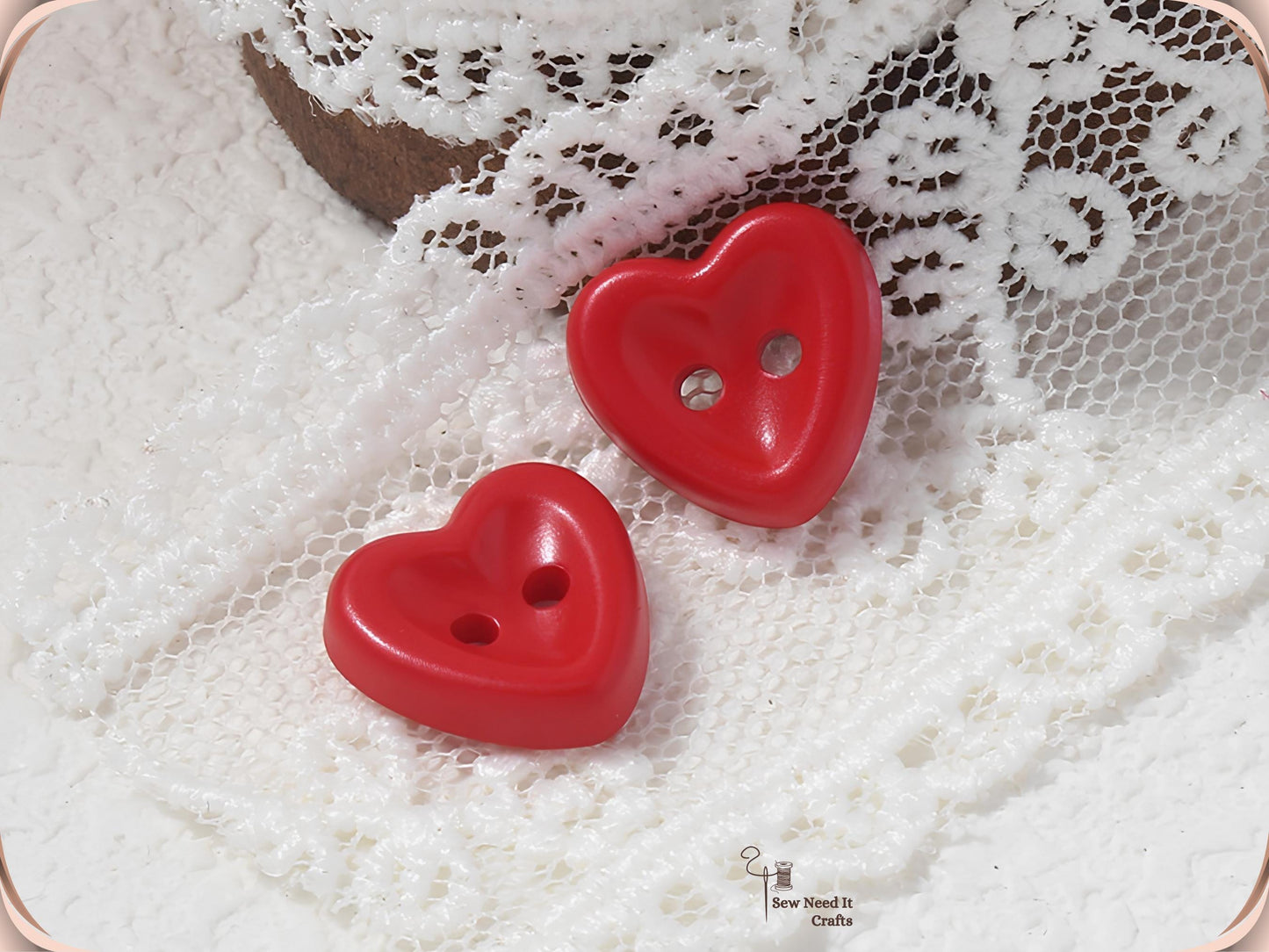 20 Pcs Macaron Heart Shaped Buttons for Sewing — Pastel Colors, 3 Sizes 12.5mm, 15mm, 18mm