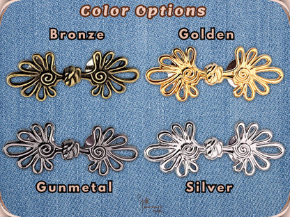 Spiral Daisy Waist Cinch Clip - No-Sew Waistband Tightener
