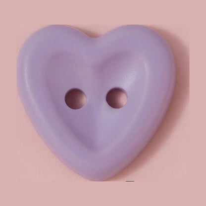 Purple heart shaped macaron button for sewing