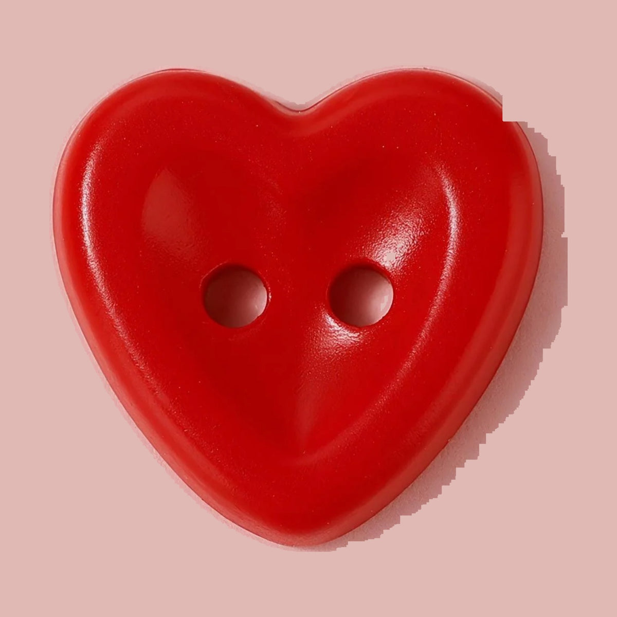 Red heart shaped macaron button for sewing