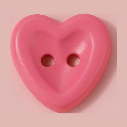 Rose red heart shaped macaron button for sewing
