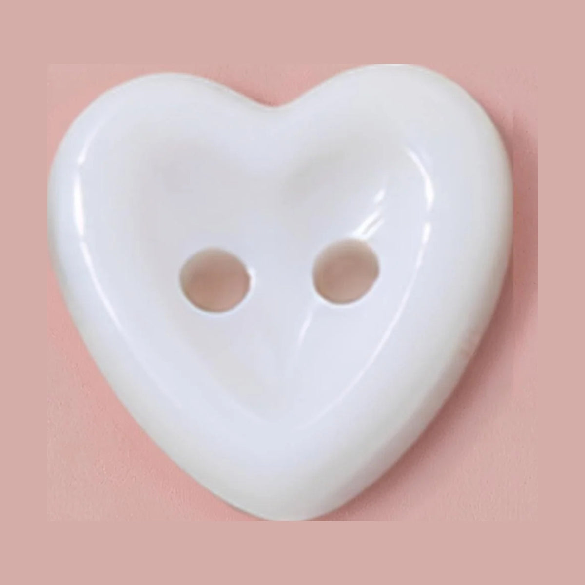 White heart shaped macaron button for sewing