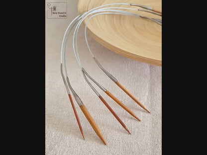 Wood Circular Knitting Needles 80cm 3-10mm, Bamboo Circular Knitting Needles