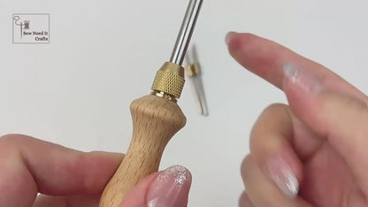 Adjustable Punch Needle Tool Set, Sizes 2.5mm 3.5mm 5mm Needles with Long Threader