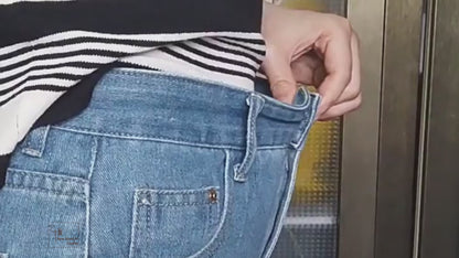 No Sew Waist Adjusters for Pants, Jeans Waist Tightener Bow Button Design