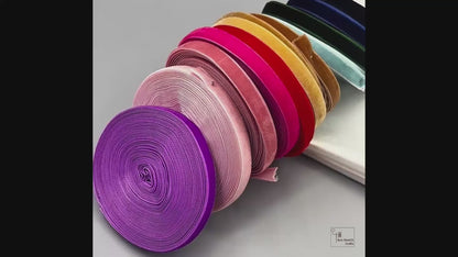 10 Meter 10mm Velvet Ribbons (10.9 Yard, 1cm/0.4"), Single Faced Finished Edge