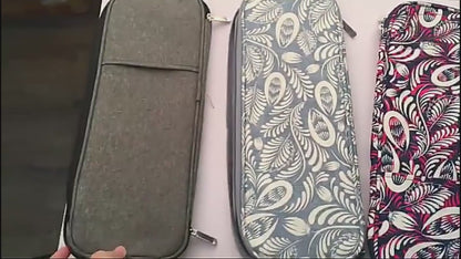 Long Knitting Needle Case Empty 15.7”/40cm, Knitting Organizer