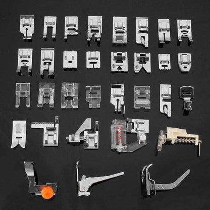 Nähmaschinen -Presser -Fuß -Kit - 32 Stcs mit Bedienungsanleitung und Bonusadaptern